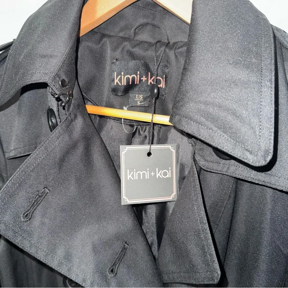 Kimi + Kai Women's Adley Water Resistant Hooded Trench Coat SMALL  NWT - Picture 9 of 13